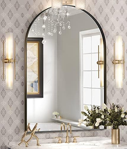 Brightify Arched Mirror, 20 x 30 Inch Black Arch Mirror