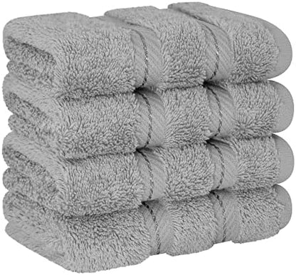 American Soft Linen 100% Cotton Luxury Turkish Towels, 4 PC Washcloth Set