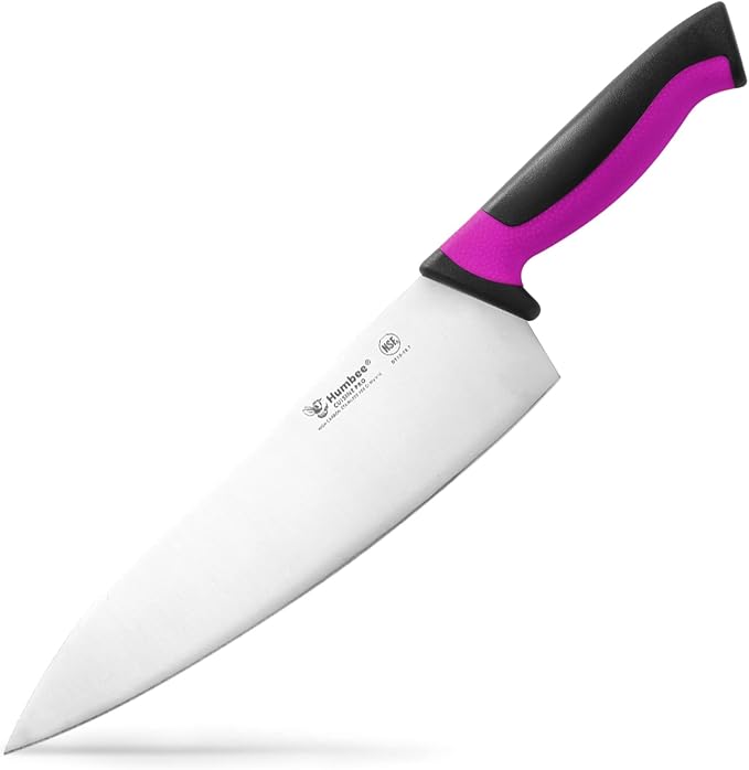 10-Inch Chef Knife, NSF Certified Razor-Sharp High Carbon Stainless Steel Blade – Ergonomic Color Coded Handle, Non-Slip Grip Kitchen Knife, DT-10 Series, Purple