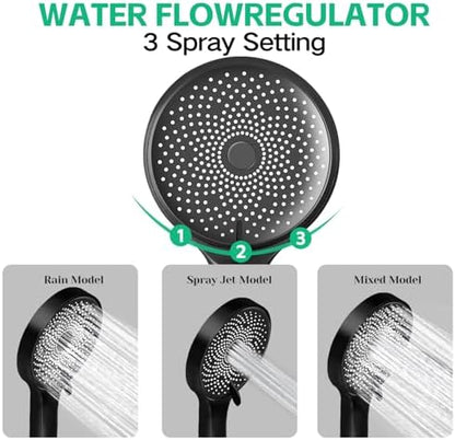 Shower Head,10" High Pressure Rainfall Shower Head with Handheld Dual Spray
