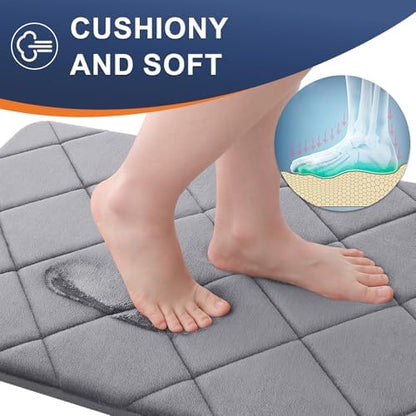 OLANLY Memory Foam Bath Mat 70x24, Ultra Soft and Absorbent Bathroom Rugs