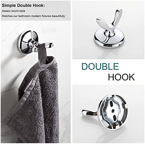 BGL Bathroom Hardware Set Chrome Adjustable Expandable Bath Towel Bars Bathroom Accessory Set Towel Racks 8-Pieces Wall Mount