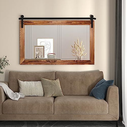 COGOOD Farmhouse Bathroom Mirrors for Over Sink - 30 x 41 Brown