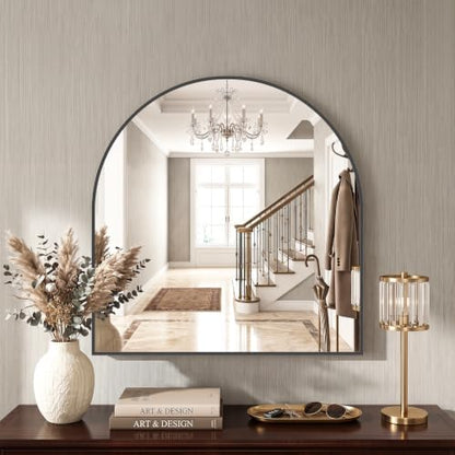 Sweetcrispy 31"x32" Arched Bathroom Mirror, Bathroom Mirrors for Over Sink