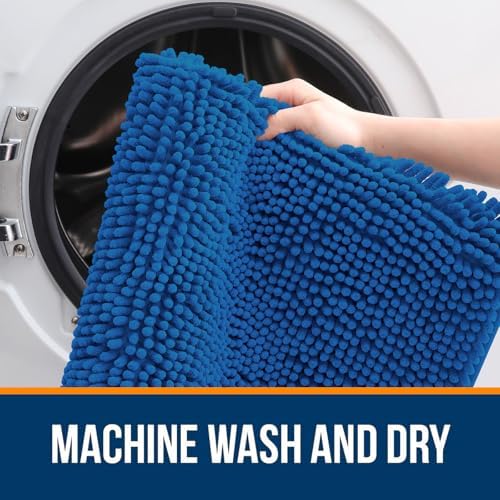 OLANLY Toilet Rugs U-Shaped 24x20, Soft Absorbent Chenille Contour Rugs
