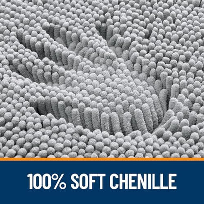 OLANLY Large Bathroom Rugs 40x32, Extra Soft Absorbent Chenille Bath Rugs