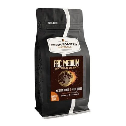 Fresh Roasted Coffee, FRC Medium Roast Blend Whole Bean Coffee, Medium Roast, Kosher, 12 oz