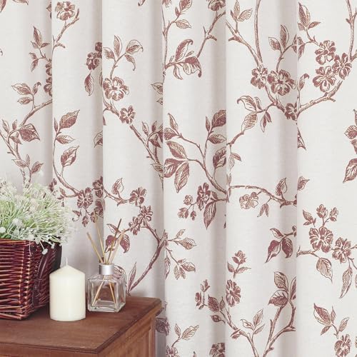 MitoVilla Pink Cotton Floral Shower Curtain for Bathroom, 72 x 72