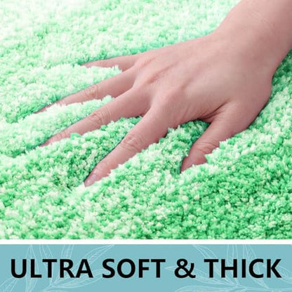 Arotive Microfiber Bathroom Rugs, Shaggy Soft Absorbent Bath Rug, 36x24