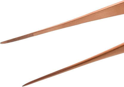 Mercer Culinary 18-8 Stainless Steel Precision Plus Chef Plating Tong, Fine Point, 6-1/8 Inch, Rose Gold