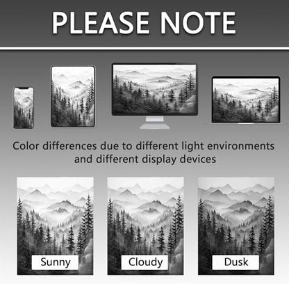 Black and White Stall Shower Curtain, 36X72 in Narrow Small, Forest