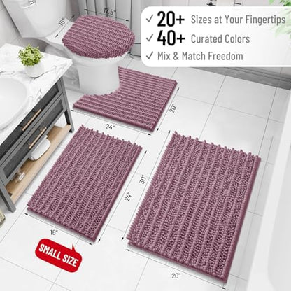 Arotive Bathroom Rugs Mat 36x24, Soft Absorbent Chenille Shaggy Bath Mat