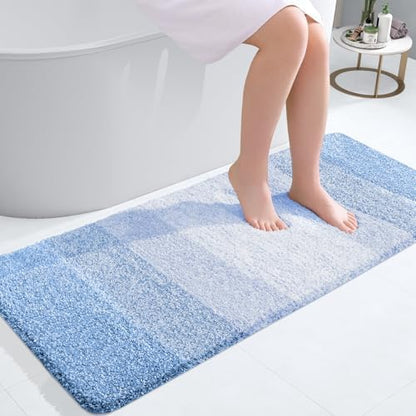 OLANLY Bathroom Runner Rug 40x20, Extra Soft Absorbent Microfiber Bath Rugs