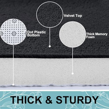 Smiry Memory Foam Bath Mat 45x27, Extra Soft and Absorbent Bathroom Rugs