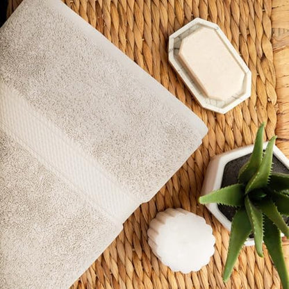 SUPERIOR Egyptian Cotton Ultra Plush & Absorbent, 10 Piece Set, Stone