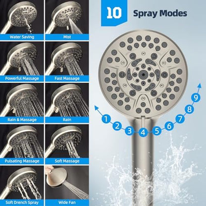 Hibbent All Metal cUPC Certified High Pressure Rainfall 10'' Shower Head