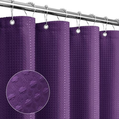 Gibelle Long Purple Fabric Shower Curtain, 72 x 78