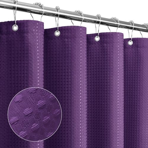 Gibelle Small Stall Purple Fabric Shower Curtain, 36 x 72