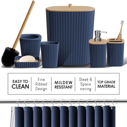 Clara Clark Bathroom Set, Shower Curtain Set, Bathroom Accessory Set