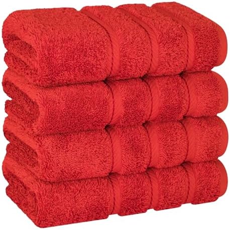 American Soft Linen 100% Cotton Luxury Turkish Towels, 4 PC Hand Towel Set