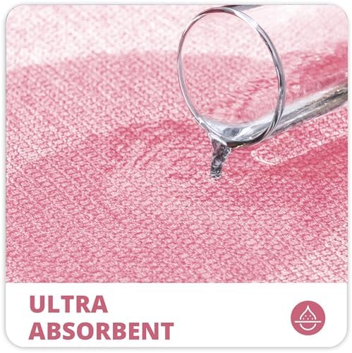Bosap Bath Mat,Ultra Thin Bathroom Runner Rugs,Large Bath Mats for Bathroom,Quick Dry,Non-Slip,Machine Washable,Low Pile,Bath Rug,Shower Outside,Sink,Home Decor Accessories.Pink,1'9"x3'11"（21x47inch）