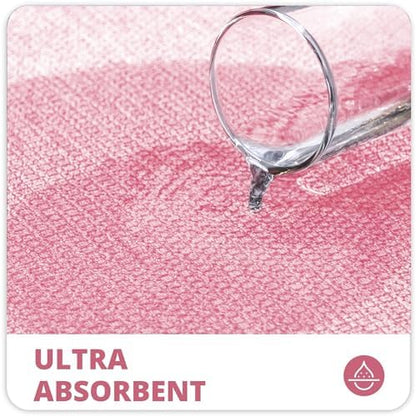 Bosap Bath Mat,Ultra Thin Bathroom Runner Rugs,Large Bath Mats for Bathroom,Quick Dry,Non-Slip,Machine Washable,Low Pile,Bath Rug,Shower Outside,Sink,Home Decor Accessories.Pink,1'9"x3'11"（21x47inch）