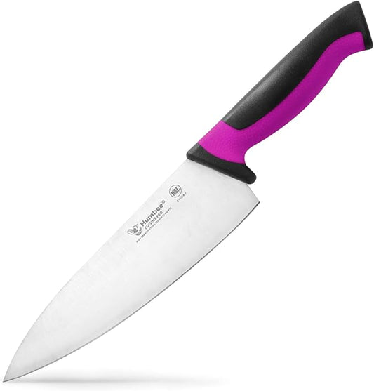 8-Inch Chef Knife, NSF Certified Razor-Sharp High Carbon Stainless Steel Blade – Ergonomic Color Coded Handle, Non-Slip Grip Kitchen Knife, DT-10 Series, Purple