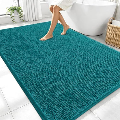 OLANLY Large Bathroom Rugs 70x46, Extra Soft Absorbent Chenille Bath Rugs