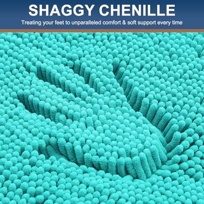 Smiry Toilet Rugs U-Shaped 24x20, Extra Soft Absorbent Contoured Bath Mat