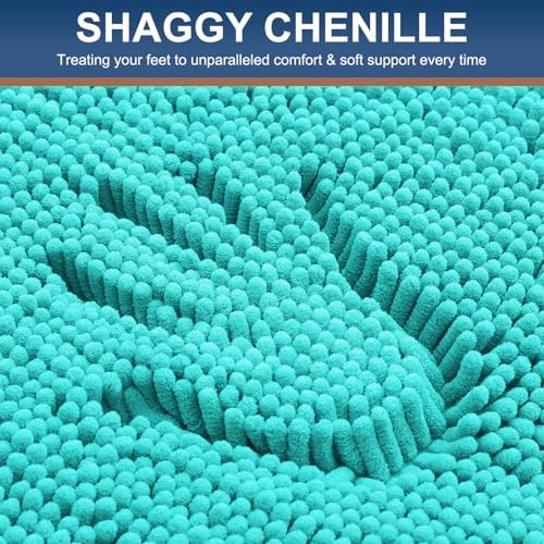 Smiry Bathroom Rugs 59X35, Luxury Chenille Extra Soft Absorbent Bath Mat