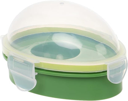 DOITOOL Avocado Keeper, Avocados Storage Container, Reusable Saver Holder, Silicone Fridge Container for Freshness, Refrigerator Vegetable Case Saver, Clear Box for Vegetarians