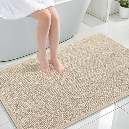 OLANLY Large Bathroom Rugs 44x32, Extra Soft Absorbent Chenille Bath Rugs