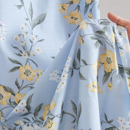 Martha Stewart Meadow Floral Extra Long Shower Curtain, 72 x 84, Blue