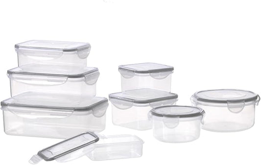 MTR 16PC Value Pack FOOD Storage Containers BPA Free Kitchen Storage Dishwasher Safe Microwave Safe Freezer Safe Airtight Silicone Containers Leakproof & Reusable (16)