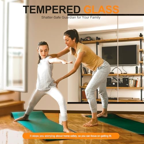 Delma Home Gym Mirror, 54''x30''x2PCS Black