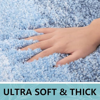 Arotive Microfiber Bathroom Rugs, Shaggy Soft and Absorbent Bath Rug, 24x24