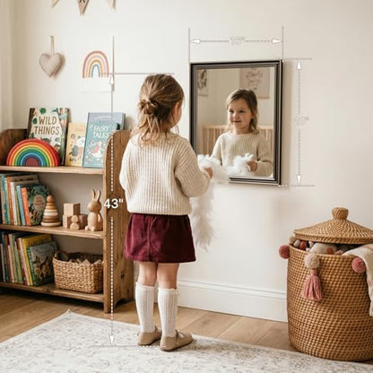Retro Copper Effect Framed Wall Mirror, 16x20 Rectangle Mirror