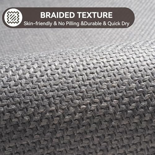 YDKGL Bathroom Runner Rug, Long Thin Bath Mat Fit Under Door, Grey 24x70