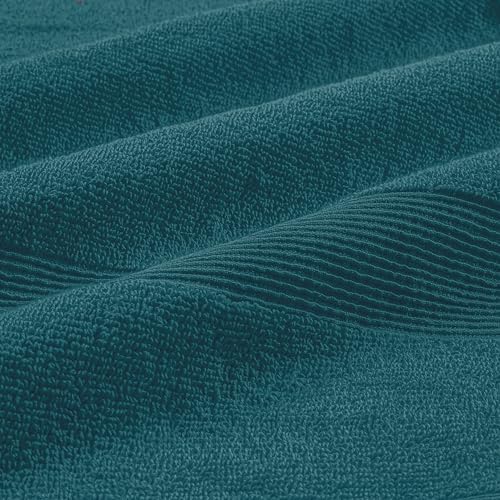 Belizzi Home Ultra Soft 6-Piece Hand Towel Set 16x28-100% Ringspun Cotton - Durable & Highly Absorbent Hand Towels - Ideal for use in Bathroom, Kitchen, Gym, Spa & General Cleaning - Teal
