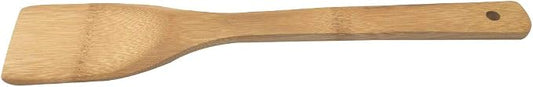 11.8-Inch Natural Wood Turners Bamboo Utensil Kitchen Wooden Cooking Tools Spoon Spatula Cooking, Stir Fry and Mixing, essential Tools (Straight line)