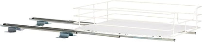Household Essentials Painted Steel Pull-Out Pantry Basket, White