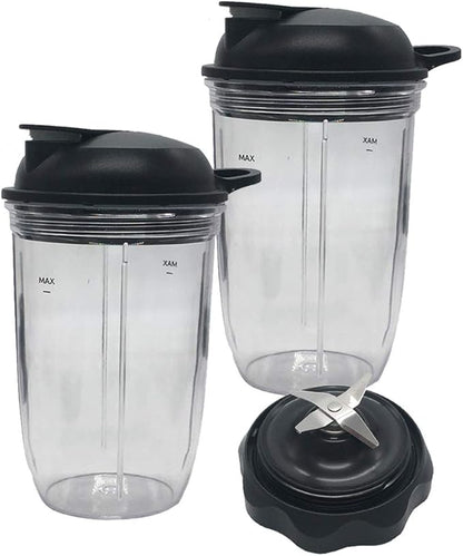 Blender Combo Easy Twist Extractor Blade with 2pcs Juicer personal jar 18oz cup with to go lid,Compatible with nutribullet Full-Size Blender Combo 1200W:NBF50500/NBF50500IN/NBF50500AK/NBF50500AW