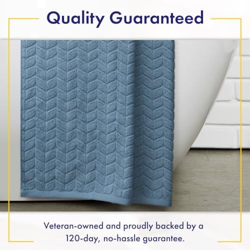 Alusa Home Ultra Soft & Stylish 700 GSM Luxury Bath Sheets | Pack of 2 | Extra Large 35x70 Inches | 100% Zero-Twist, Long-Staple Cotton | Remarkably Absorbent (Chambray)