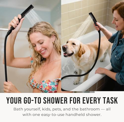 G-Promise All Metal 16" Rain Shower Head with Handheld for Bathroom Upgrade