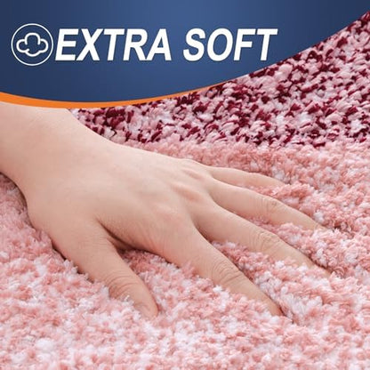 OLANLY Luxury Toilet Rugs U-Shaped 24x20, Soft Absorbent Microfiber Mat