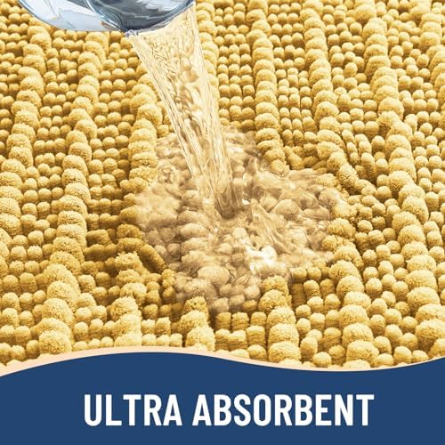 Arotive Round Bathroom Rugs 24x24, Soft Absorbent Chenille Shaggy Bath Mat