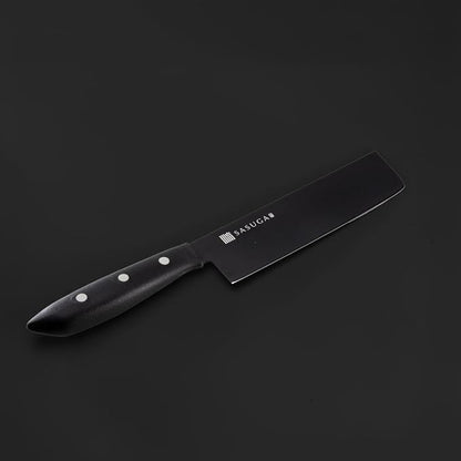 SASUGA Lightweigth Japanese Nakiri Vegetable Knife 165 mm – Made in Japan | Molybdenum-Vanadium Stainless Steel | Flat Blade for Precise Vegetable Cutting