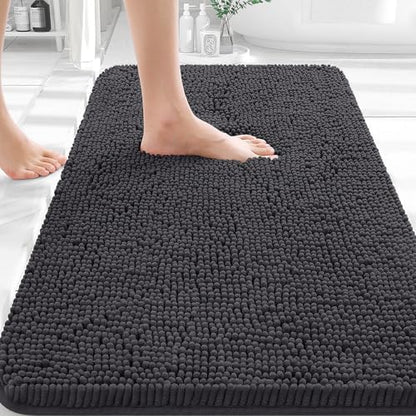 OLANLY Bathroom Rugs 35x24, Extra Soft Absorbent Chenille Bath Rugs