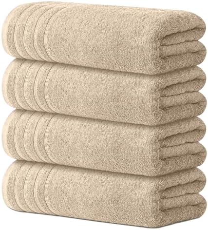Avalon Towels Bath Towels Set of 4, Size 30 x 60 Inches
