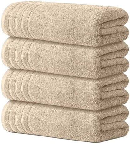 Avalon Towels Bath Towels Set of 4, Size 30 x 60 Inches